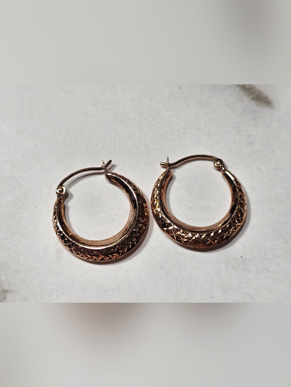 14k Rose Gold Hoops